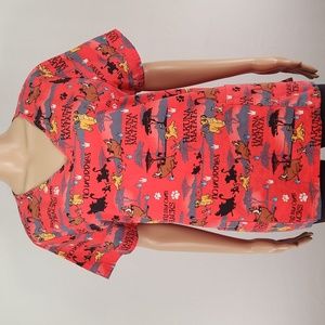 DISNEY THE LION KING scrub top Size L